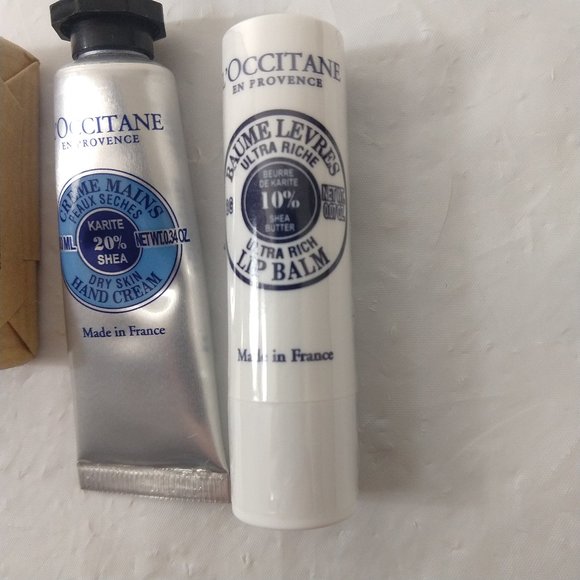 L'Occitane Verbena Soap, Shea Butter Hand Cream & Lip Balm Set X 3 NEW - Picture 4 of 5